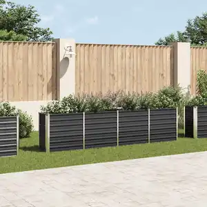 vidaXL Jardinière 320x40x77 cm Acier galvanisé Anthracite pas cher