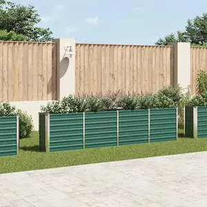 Comparateur de prix : vidaXL Jardinière 320x40x77 cm Acier galvanisé Vert