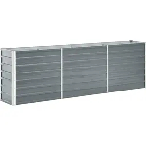 Comparateur de prix : vidaXL Lit surélevé de jardin Acier galvanisé 240x40x77 cm Gris