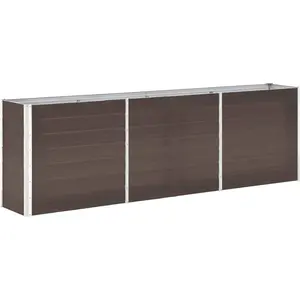 Comparateur de prix : vidaXL Lit surélevé de jardin Acier galvanisé 240x40x77 cm Marron