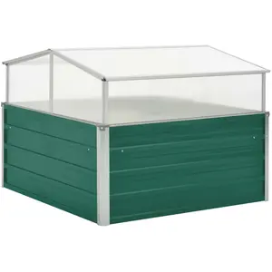 vidaXL Serre Vert 100x100x77 cm Acier galvanisé