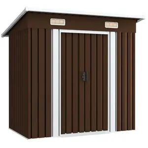 vidaXL Abri de stockage pour jardin Marron 194x121x181 cm Acier