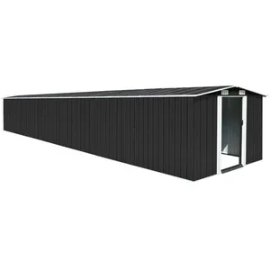 Comparateur de prix : vidaXL Abri de jardin Anthracite 257x779x181 cm Acier galvanisé