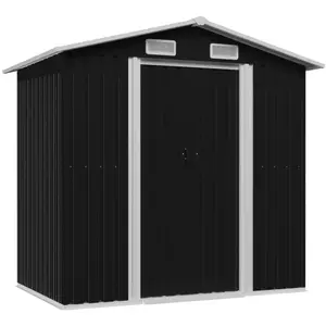 vidaXL Abri de stockage pour jardin Anthracite Acier 204x132x186 cm