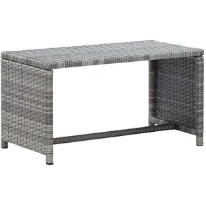 vidaXL Table basse Anthracite 70x40x38 cm Résine tressée pas cher