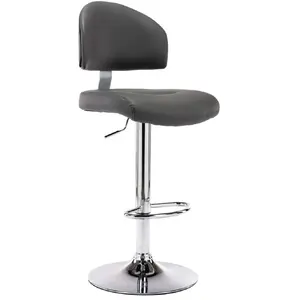 vidaXL Tabouret de bar Gris Similicuir pas cher