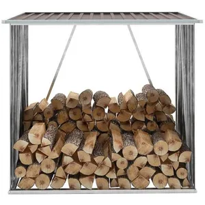 Comparateur de prix : vidaXL Abri de stockage de bois Acier galvanisé 163x83x154 cm Marron