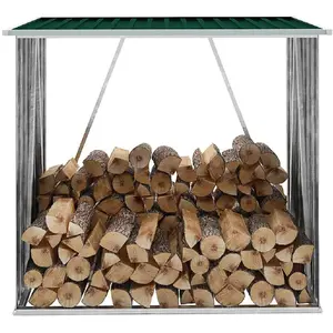 Comparateur de prix : vidaXL Abri de stockage de bois Acier galvanisé 163x83x154 cm Vert