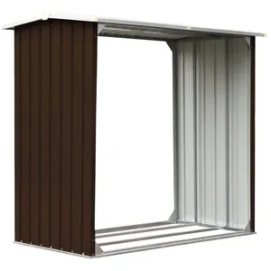 Comparateur de prix : vidaXL Abri de stockage de bois Acier galvanisé 172x91x154 cm Marron