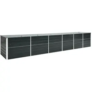 vidaXL Lit surélevé de jardin Acier galvanisé 480x80x77 cm Anthracite