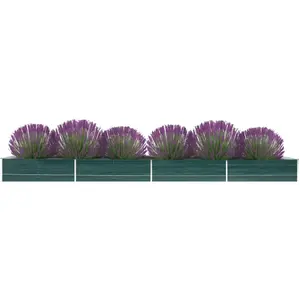 vidaXL Lit surélevé de jardin Acier galvanisé 600x80x45 cm Vert pas cher
