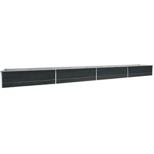 vidaXL Lit surélevé de jardin Acier galvanisé 600x80x45 cm Anthracite