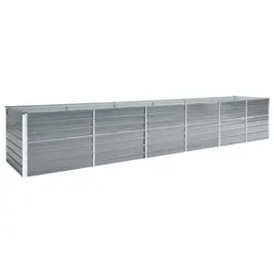 Comparateur de prix : vidaXL Lit surélevé de jardin Acier galvanisé 480x80x77 cm Gris