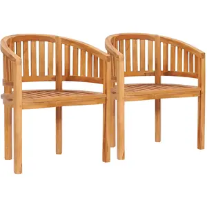 Comparateur de prix : vidaXL Chaises en forme de banane 2 pcs Bois de teck solide