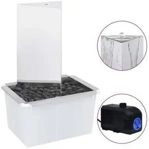 Comparateur de prix : vidaXL Fontaine de jardin et pompe Acier inoxydable 76 cm Triangulaire