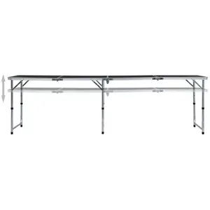Comparateur de prix : vidaXL Table pliable de camping Gris Aluminium 240x60 cm