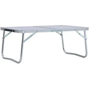 Comparateur de prix : vidaXL Table pliable de camping Blanc Aluminium 60x40 cm
