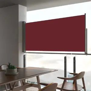 Comparateur de prix : vidaXL Auvent latéral rétractable de patio 60x300 cm Rouge