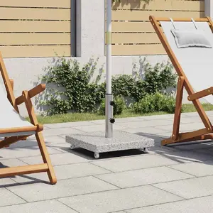 Comparateur de prix : vidaXL Socle de parasol Granite 30 kg Carré Gris