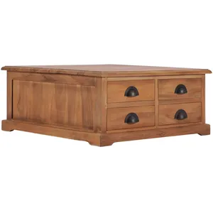 Comparateur de prix : vidaXL Table basse 68x68x30 cm Bois de teck solide