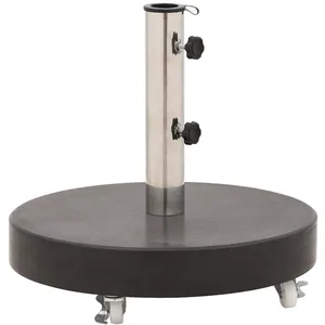 Comparateur de prix : vidaXL Socle de parasol Granite 30 kg Rond Noir