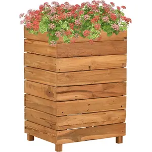 Comparateur de prix : vidaXL Plantenbak verhoogd 50x40x72 cm gerecycled teakhout en staal47427