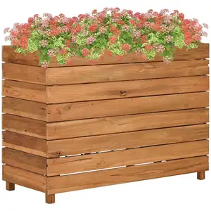 Comparateur de prix : vidaXL Vidaxl Lit Surélevé 100x40x72 Cm Bois De Teck Recyclé Et Acier