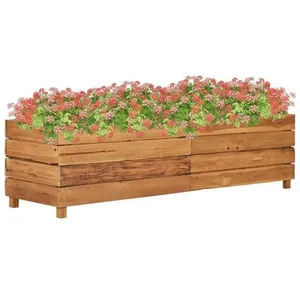 Comparateur de prix : vidaXL vidaXL Lit surélevé 150x40x38 cm bois de teck recyclé et acier