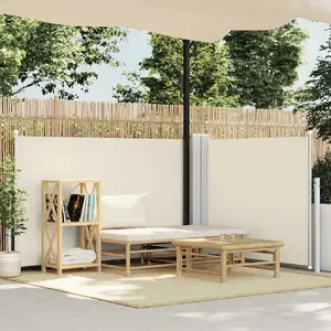 Comparateur de prix : vidaXL Auvent latéral rétractable Crème 100 x 600 cm