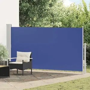 vidaXL Auvent latéral rétractable de patio 170x300 cm Bleu pas cher
