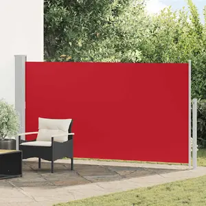 vidaXL Auvent latéral rétractable de patio 170x300 cm Rouge pas cher