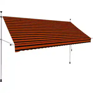 Comparateur de prix : vidaXL Auvent manuel rétractable 300 cm Orange et marron
