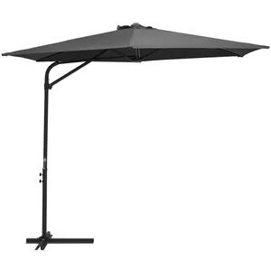 vidaXL Parasol d'extérieur avec mât en acier 300x250 cm Anthracite