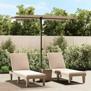 Comparateur de prix : Parasol d'extérieur avec mât en aluminium 2x1,5 m Taupe Vidaxl Taupe