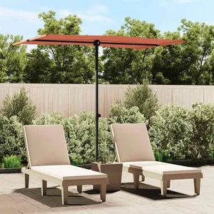 Comparateur de prix : vidaXL Parasol d'extérieur avec mât en aluminium 2x1,5 m Terre cuite