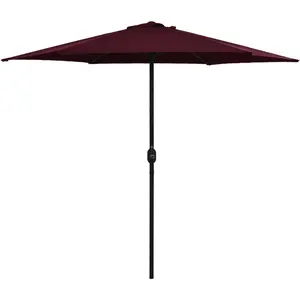 Comparateur de prix : vidaXL Parasol d'extérieur et mât en aluminium 270x246 cm Bordeaux