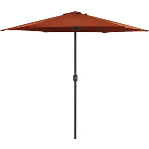 Comparateur de prix : vidaXL Parasol d'extérieur et mât en aluminium 270x246 cm Terre cuite