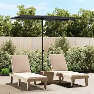 Comparateur de prix : Parasol d'extérieur avec mât en aluminium 2x1,5 m Noir Vidaxl Noir