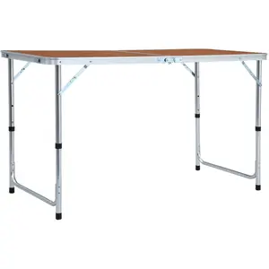 Comparateur de prix : vidaXL Table pliable de camping Aluminium 120x60 cm