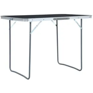 Comparateur de prix : vidaXL Table pliable de camping Gris Aluminium 120x60 cm