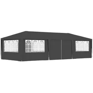 Comparateur de prix : vidaXL Tente de réception et parois latérales 4x9 m Anthracite 90 g/m²