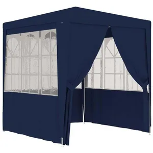 Comparateur de prix : vidaXL Tente de réception avec parois latérales 2,5x2,5 m Bleu 90 g/m²