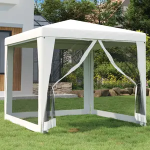 Comparateur de prix : vidaXL Tente de réception 4 parois latérales en maille 2,5x2,5 m Blanc