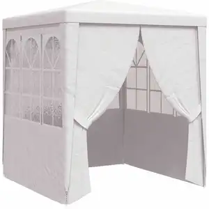 Comparateur de prix : vidaXL Tente de réception avec parois latérales 2,5x2,5m Blanc 90 g/m²
