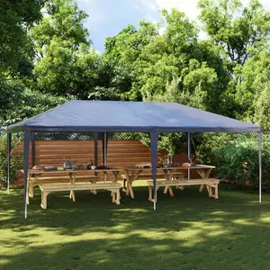 vidaXL Tente de réception 4x6 m bleu pas cher