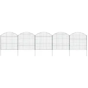Comparateur de prix : vidaXL Ensemble de clôture de jardin arquée 77,5x78,5 cm vert