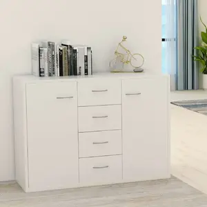 Comparateur de prix : vidaXL Buffet Blanc 88x30x65 cm Bois d'ingénierie