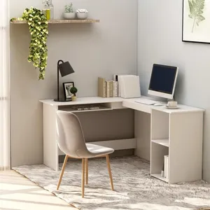 Comparateur de prix : vidaXL Bureau d'angle en forme de L Blanc 120x140x75 cm