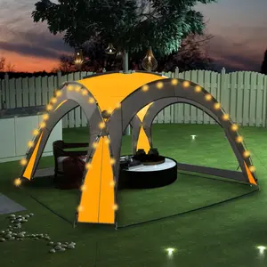 Comparateur de prix : vidaXL Tente de réception avec LED et 4 parois 3,6x3,6x2,3 m Jaune