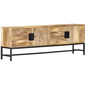 vidaXL Meuble TV 140x30x50 cm Bois massif de manguier